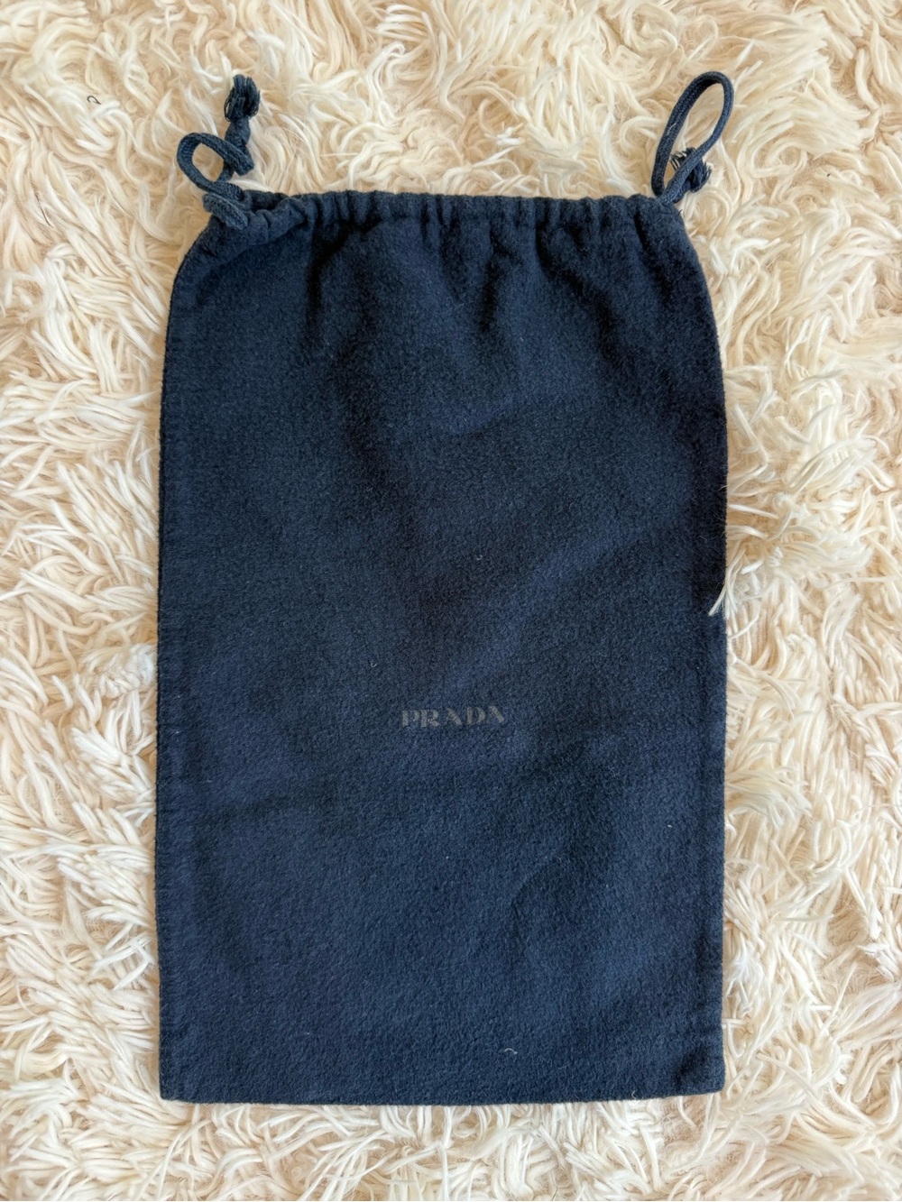 Prada Black Drawstring Dust Bag 8x12” Authentic Designer Shoe Accessory Pouch